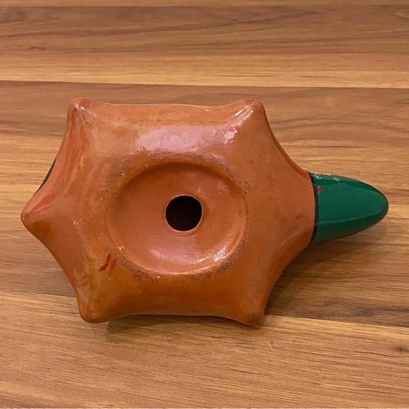 Unsigned Handpainted Mexican Pottery Redware Colorful Turtle Figurine - Picture 12 of 14